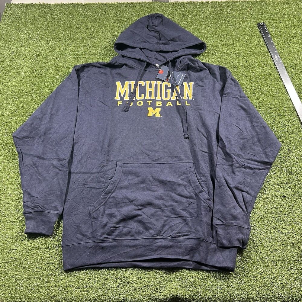 Michigan Wolverines Fanatics Hoodie Size Large Navy With Tags NCAA Football